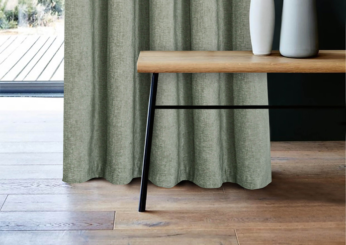 Amberley Eyelet, Sage - Ready Made Curtains - Image 6